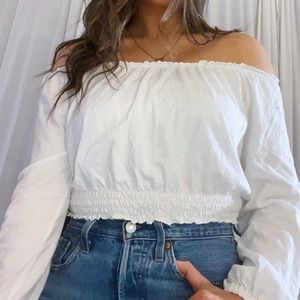 Pacsun white off the shoulder long sleeve